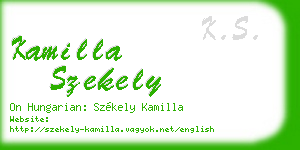 kamilla szekely business card